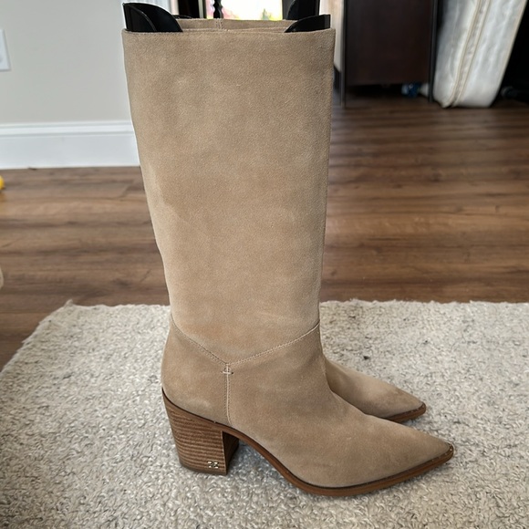 COPY - Sam Edelman size 9 light tan suede leather mid length boots - Picture 3 of 8